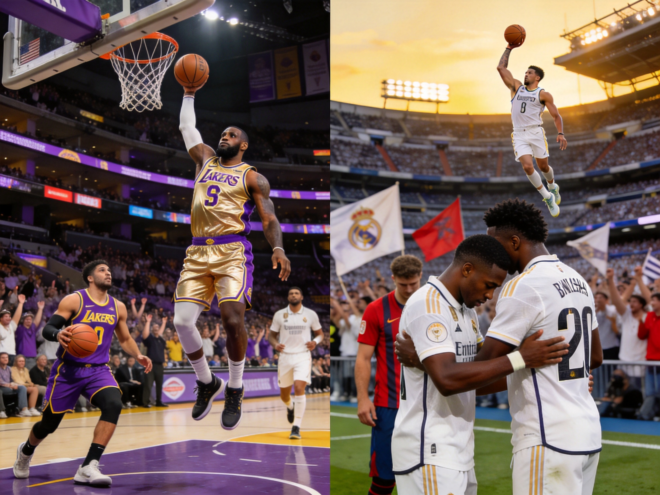NBA湖人队精彩扣篮